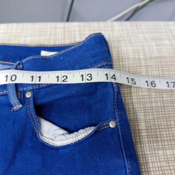 PACSUN Women's Ankle Jegging Jeans Size 30 High Rise Raw Hem Royal Blue Denim - Picture 11 of 15